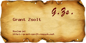 Grant Zsolt névjegykártya